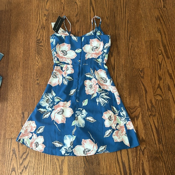 Blue Floral French Connection Mini Dress - Picture 3 of 4